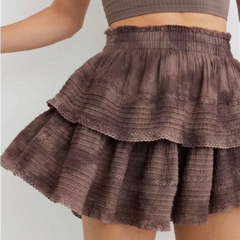 Aerie Rock’n Ruffle Summer Mini Skirt